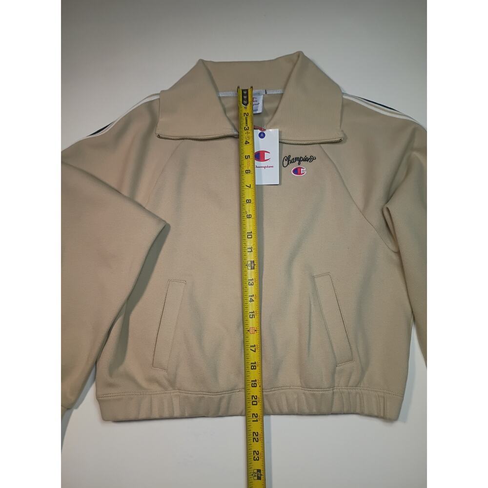 Stylish Champion Beige Full-Zip Track Jacket - Size Small NWT - Picture 4 of 7